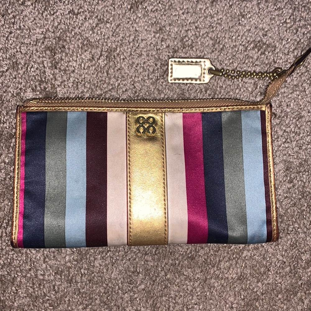 Multi color coach wallet